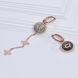 Color shells, 925 silver earrings jewelry,Paragraph length earrings,costume jewelry,wholesale jewelry