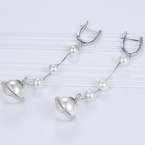 APM jewelry factory,APM earrings,Pearl spherical earth earrings,designer earrings,APM
