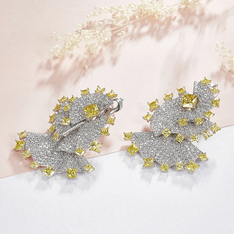 blingbling Fashion earrings,925 silver zircon earrings,Professional high-end earrings factory,china