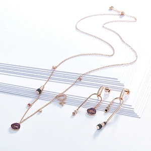 Lip microphone Earrings jewelry,925 silver color zircon earrings,rose gold earrings,earrings for girls