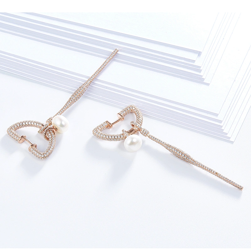 designer earrings,designer jewelry,pearl earrings jewelry,925 sterling silver jewelry,Inlay zircon bling