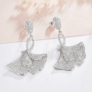 designer earrings Bling Bling,dangle earrings,diamond earrings,925 silver zircon earrings,CZ jewelry