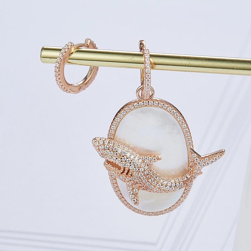 925 silver shark shell earrings jewelry,A B hipster fashion accessories,Marine animals jewelry,
