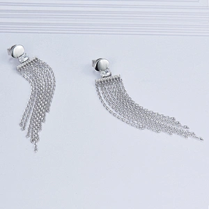 Tassel earrings,Tassel accessories,925 silver jewelry,Long earrings Jewelry manufacturer