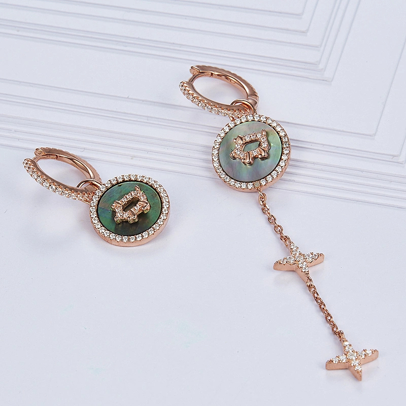 Color shells, 925 silver earrings jewelry,Paragraph length earrings,costume jewelry,wholesale jewelry