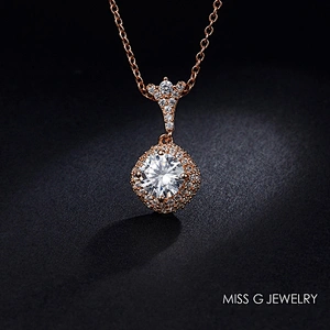Manufacturer wholesale S925 Silver Pendant processing customized hot-selling rose gold Zircon Pendant Jewelry