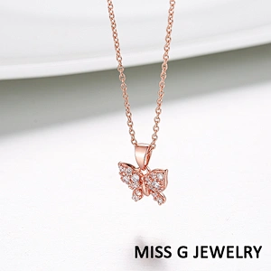 Butterfly Zircon Pendant large jewelry factory,OEM/ODM Jewelry Trade processing customized,Wholesale jewelry manufacturer