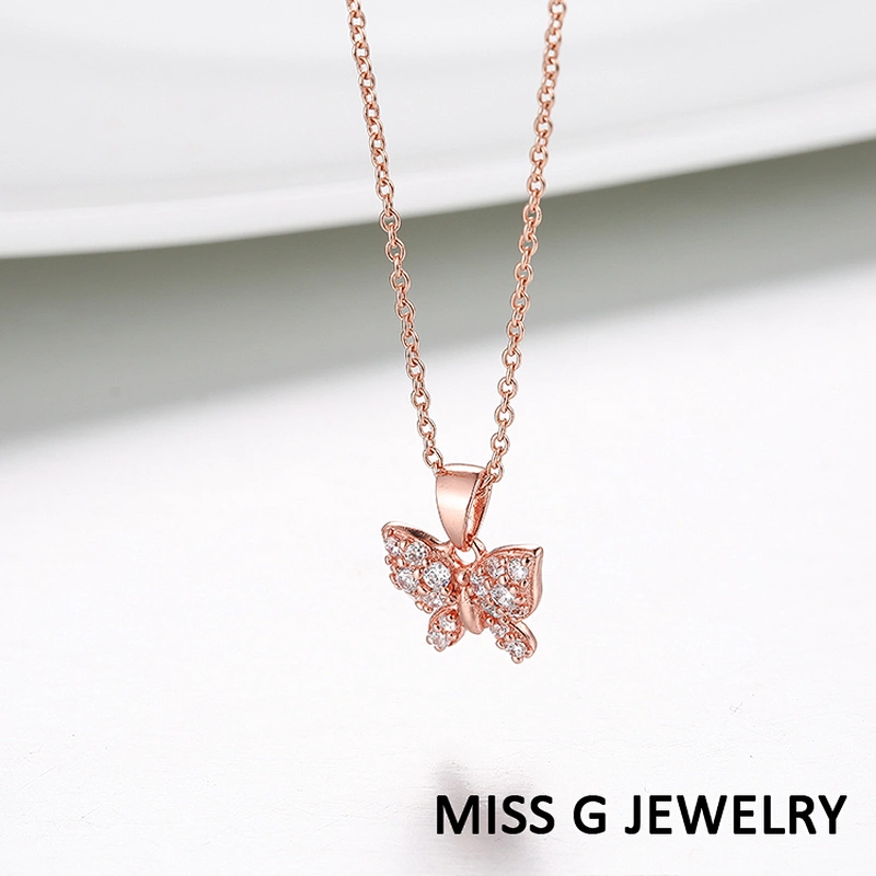 Butterfly Zircon Pendant large jewelry factory,OEM/ODM Jewelry Trade processing customized,Wholesale jewelry manufacturer