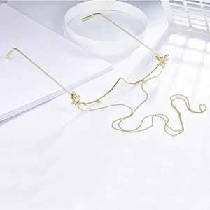 Zircon-inlaid Nose Frame Decoration Festival Activities Guangzhou Jewelry Silver Jewelry Custom-Made Drawing Design