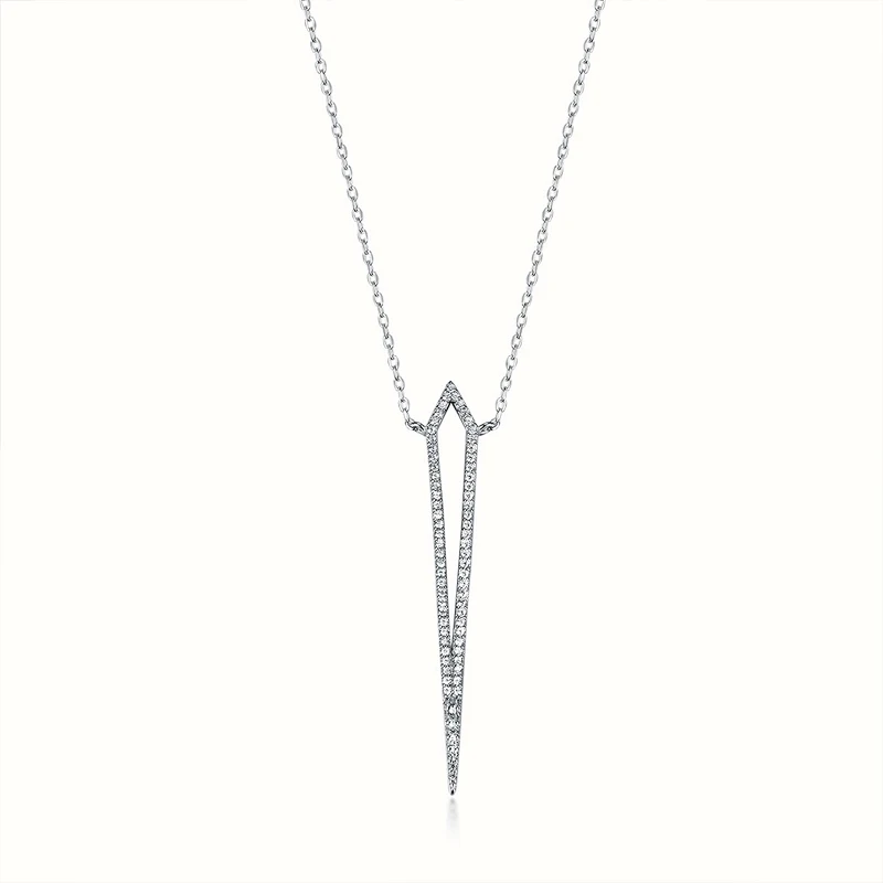 Zircon-inlaid rhombic Pendant large jewelry factory,OEM/ODM Jewelry Trade processing customized,Wholesale jewelry manufacturer