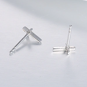 S925 Silver Cross Earrings large jewelry factory,OEM/ODM Jewelry Trade processing customized,Wholesale jewelry manufacturer