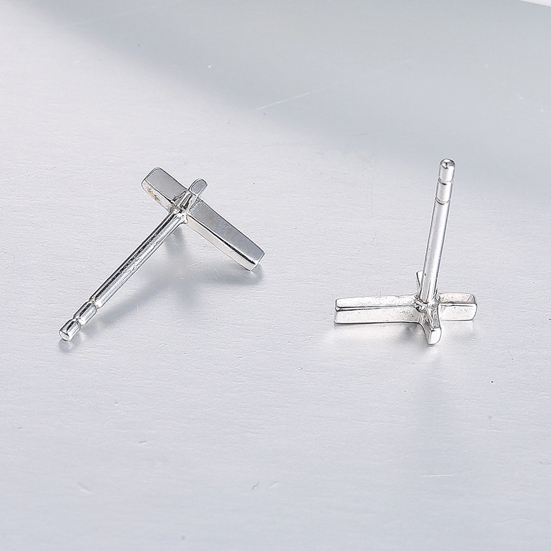 S925 Silver Cross Earrings large jewelry factory,OEM/ODM Jewelry Trade processing customized,Wholesale jewelry manufacturer