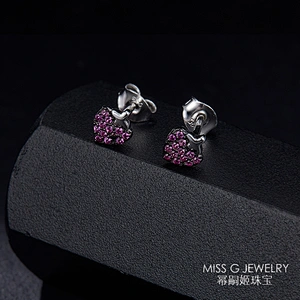 New Fashion 925 Silver Earrings Strawberry Ruby Style large jewelry factory,OEM/ODM Jewelry Trade processing customized,Wholesale jewelry manufacturer