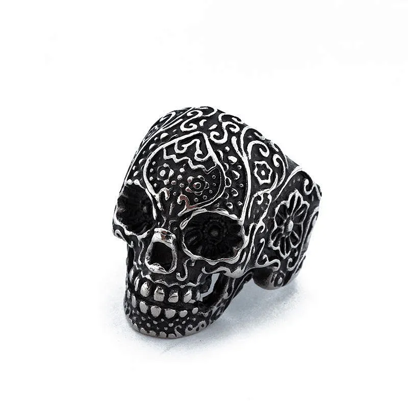 Skull Ring large jewelry factory,OEM/ODM Jewelry Trade processing customized,Wholesale jewelry manufacturer