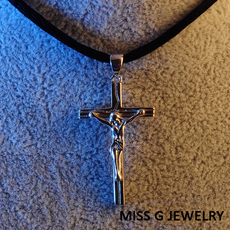 Jesus Cross Pendant 925 Silver  Pendant large jewelry factory,OEM/ODM Jewelry Trade processing customized,Wholesale jewelry manufacturer