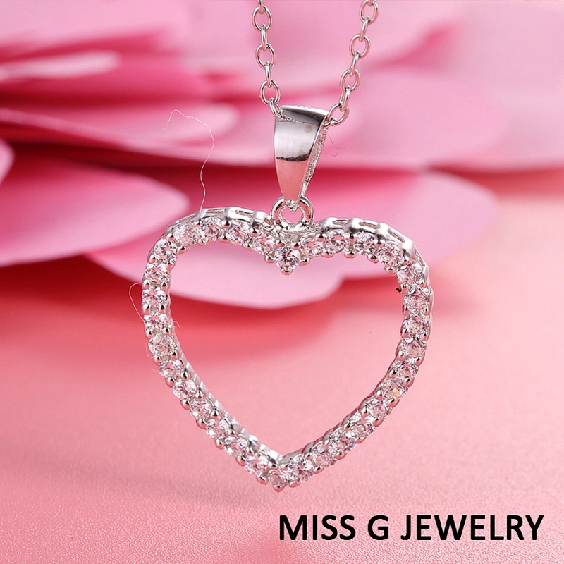 Female engagement Pendant Heart-shaped Pendant large jewelry factory,OEM/ODM Jewelry Trade processing customized,Wholesale jewelry manufacturer