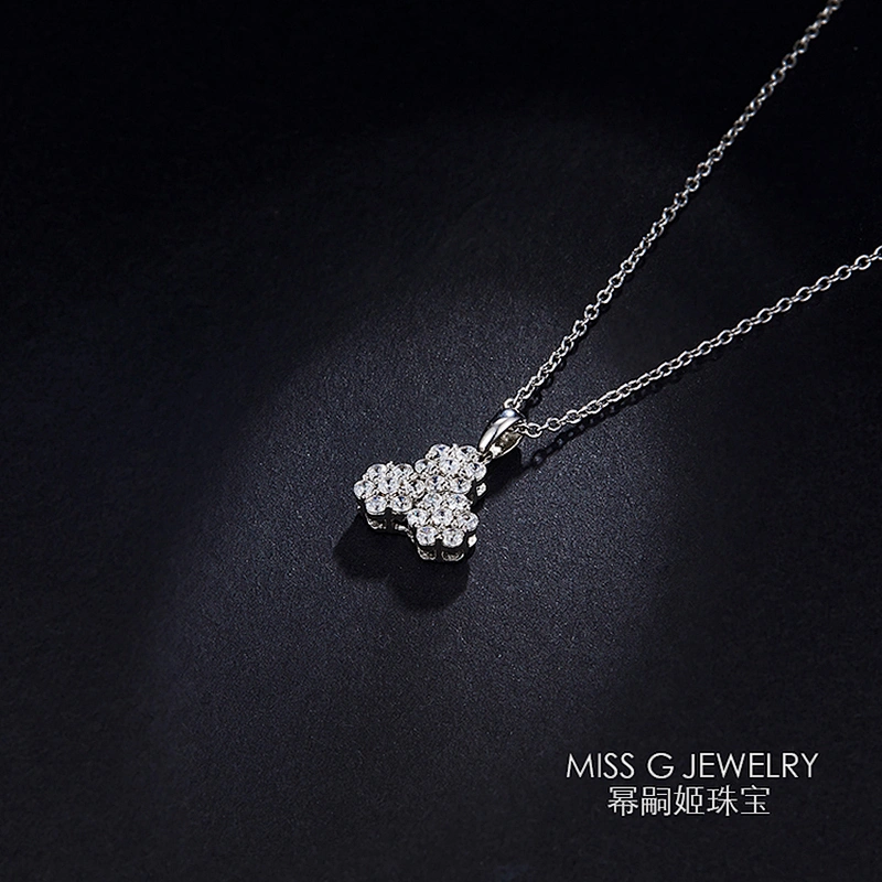 Simple stitching Zircon Necklace Pendant S925 silver pendant jewelry factory custom direct wholesale