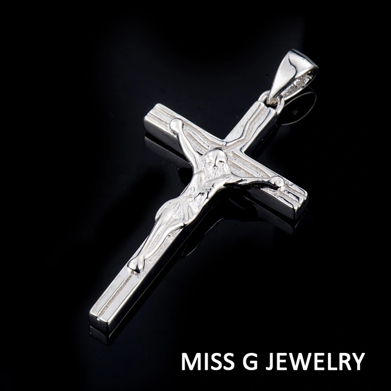 Jesus Cross Pendant 925 Silver  Pendant large jewelry factory,OEM/ODM Jewelry Trade processing customized,Wholesale jewelry manufacturer