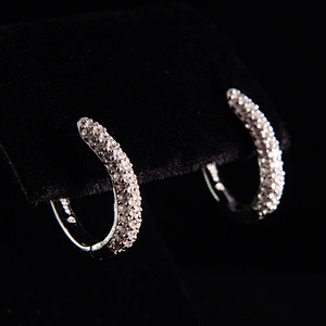 Embedded Zircon Earrings large jewelry factory,OEM/ODM Jewelry Trade processing customized,Wholesale jewelry manufacturer