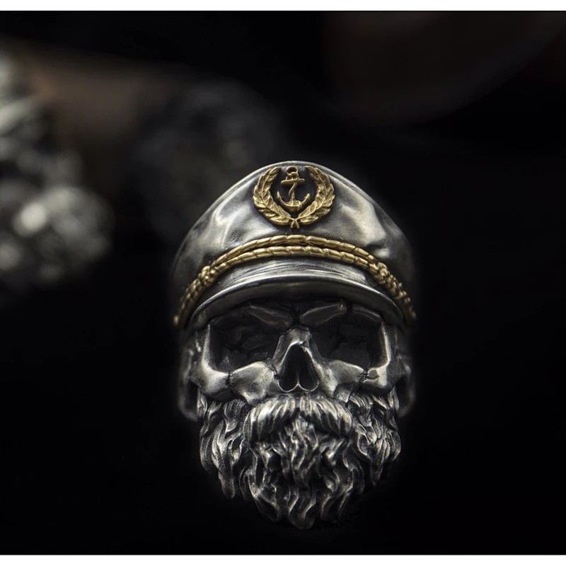 Pirate Captain Ring large jewelry factory,OEM/ODM Jewelry Trade processing customized,Wholesale jewelry manufacturer