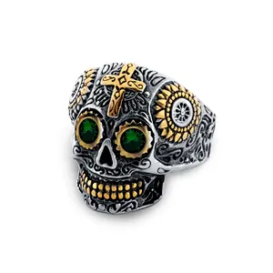 Skull Ring large jewelry factory,OEM/ODM Jewelry Trade processing customized,Wholesale jewelry manufacturer