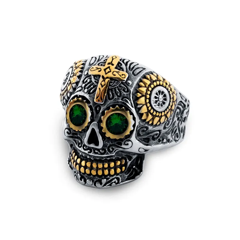 Skull Ring large jewelry factory,OEM/ODM Jewelry Trade processing customized,Wholesale jewelry manufacturer