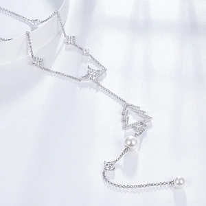 Pearl Zircon Necklace large jewelry factory,OEM/ODM Jewelry Trade processing customized,Wholesale jewelry manufacturer