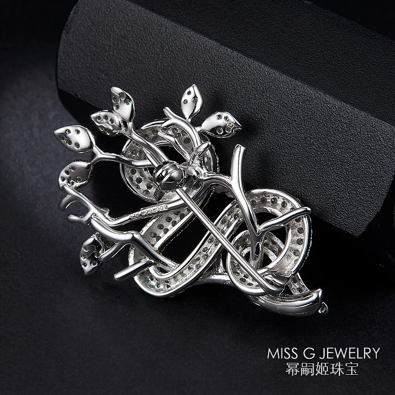 silver jewellery Brooch large jewelry factory,OEM/ODM Jewelry Trade processing customized,Wholesale jewelry manufacturer