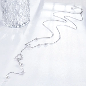 Pearl Zircon Necklace large jewelry factory,OEM/ODM Jewelry Trade processing customized,Wholesale jewelry manufacturer
