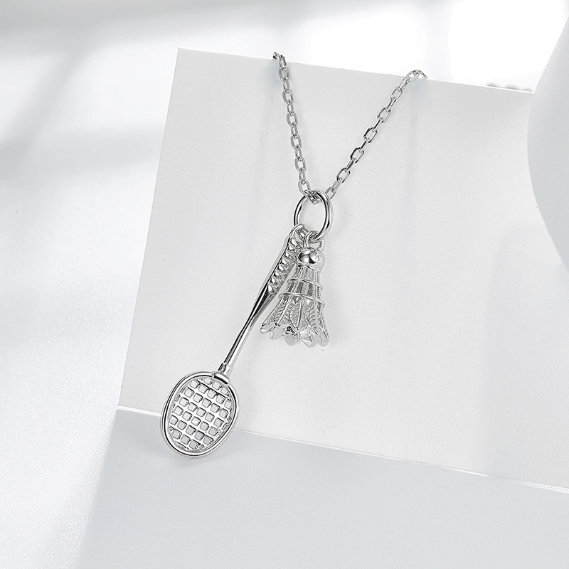 Sports Necklace Badminton Pendant large jewelry factory,OEM/ODM Jewelry Trade processing customized,Wholesale jewelry manufacturer