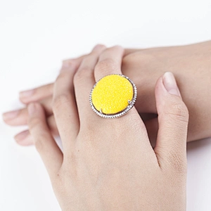 Fashion Jewelry S925 Silver Flower Ring Jewelry Round Ring Wholesale jewelry manufacturer