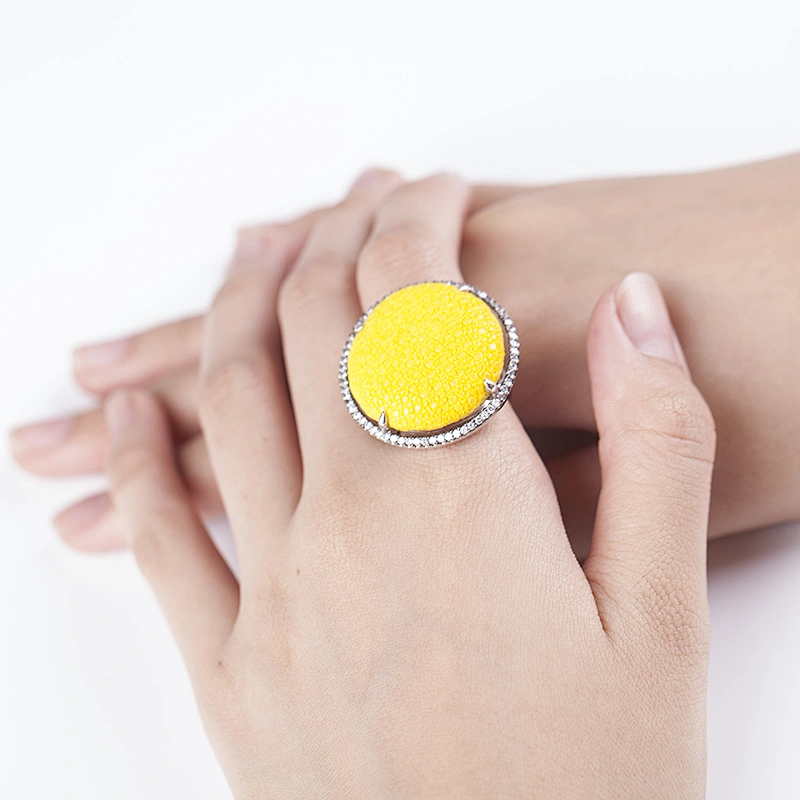 Fashion Jewelry S925 Silver Flower Ring Jewelry Round Ring Wholesale jewelry manufacturer