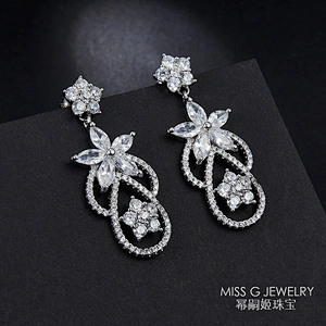 S925 Silver Earrings Fashion Girl Jewelry large jewelry factory,OEM/ODM Jewelry Trade processing customized,Wholesale jewelry manufacturer