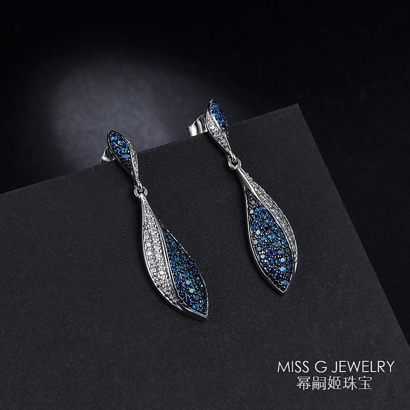Sapphire Earrings large jewelry factory,OEM/ODM Jewelry Trade processing customized,Wholesale jewelry manufacturer