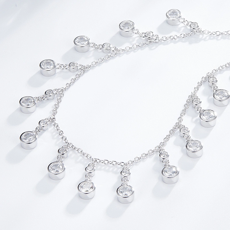 Hand-inlaid Zircon Necklace large jewelry factory,OEM/ODM Jewelry Trade processing customized,Wholesale jewelry manufacturer