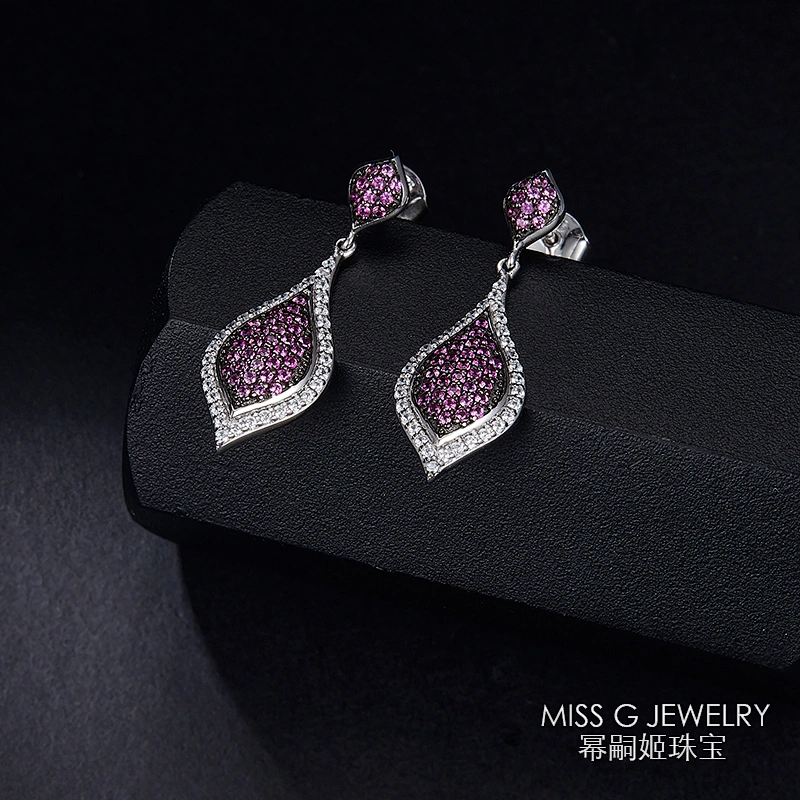 Charming petal style eardrop S925 Silver Earrings large jewelry factory,OEM/ODM Jewelry Trade processing customized,Wholesale jewelry manufacturer