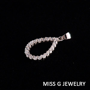 Droplet Zircon Pendant large jewelry factory,OEM/ODM Jewelry Trade processing customized,Wholesale jewelry manufacturer