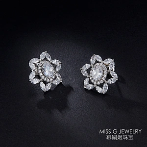 Fashion Jewelry S925 Silver Sunflower Simple Ear Nails Simple Atmosphere large jewelry factory,OEM/ODM Jewelry Trade processing customized,Wholesale jewelry manufacturer