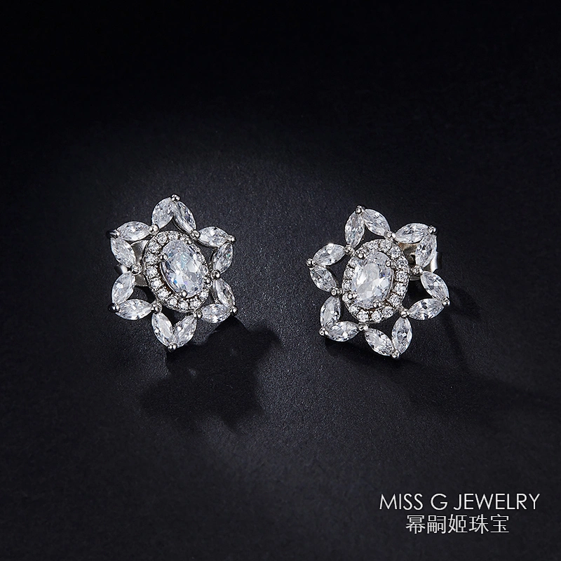 Fashion Jewelry S925 Silver Sunflower Simple Ear Nails Simple Atmosphere large jewelry factory,OEM/ODM Jewelry Trade processing customized,Wholesale jewelry manufacturer