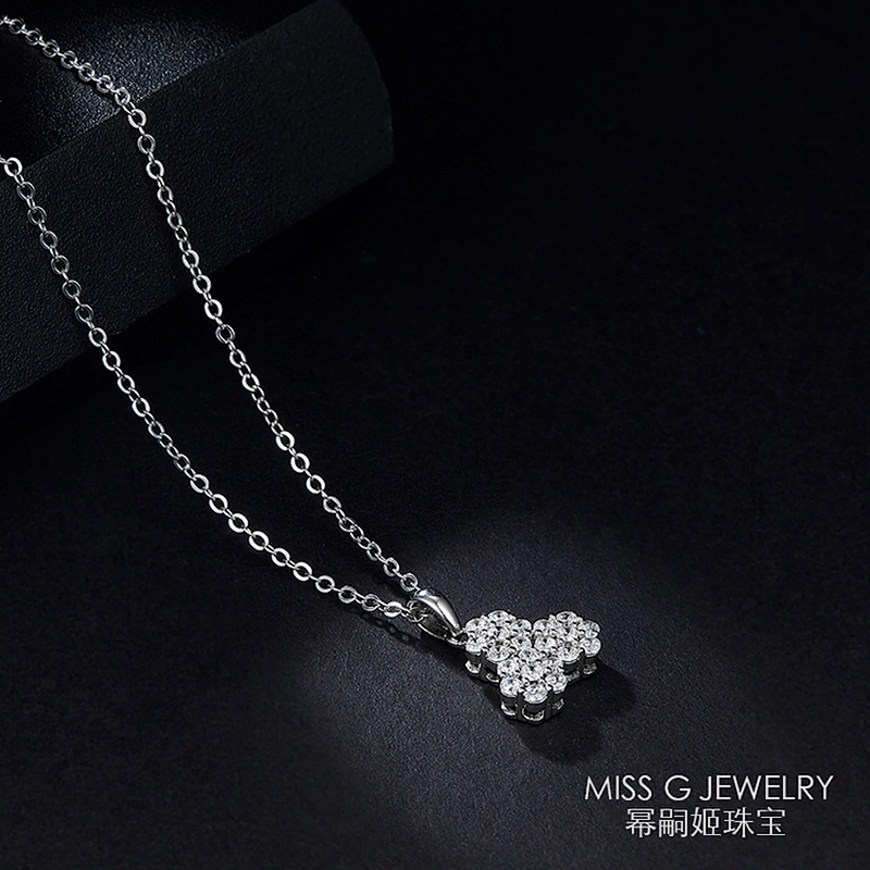 Simple stitching Zircon Necklace Pendant S925 silver pendant jewelry factory custom direct wholesale