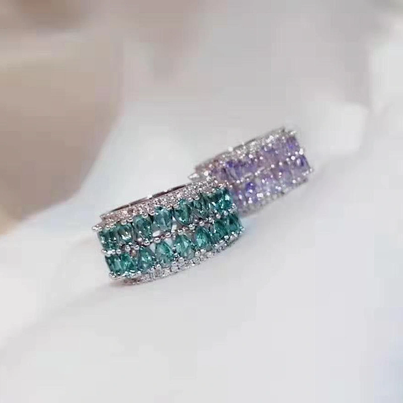 Crystal Ring S925 Silver Ring large jewelry factory,OEM/ODM Jewelry Trade processing customized,Wholesale jewelry manufacturer