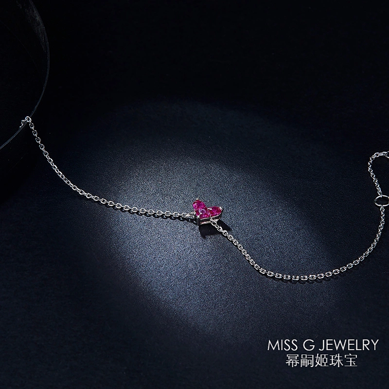 Ruby gemstone silver bracelet large jewelry factory,OEM/ODM Jewelry Trade processing customized,Wholesale jewelry manufacturer