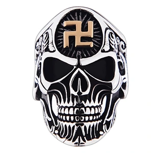 Pirate Captain's Skull Ring large jewelry factory,OEM/ODM Jewelry Trade processing customized,Wholesale jewelry manufacturer