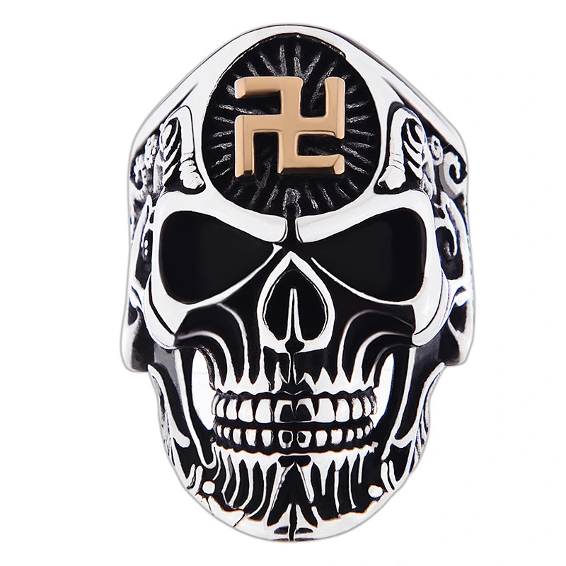 Pirate Captain's Skull Ring large jewelry factory,OEM/ODM Jewelry Trade processing customized,Wholesale jewelry manufacturer