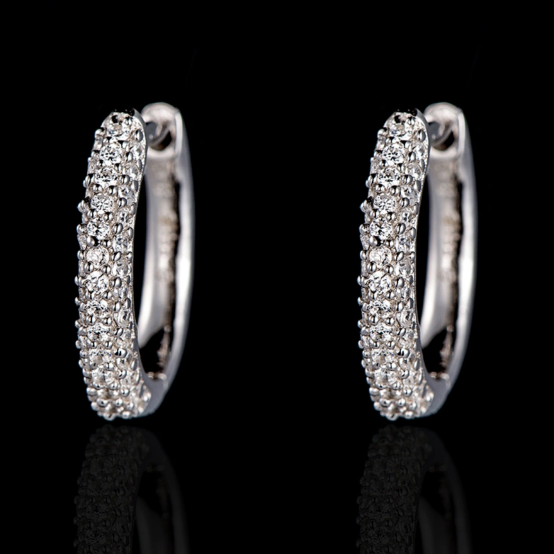 Embedded Zircon Earrings large jewelry factory,OEM/ODM Jewelry Trade processing customized,Wholesale jewelry manufacturer