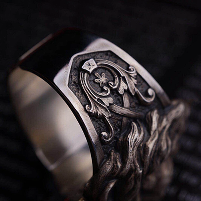 Lion Head Ring mens rings large jewelry factories, OEM/ODM jewelry trade processing customized, jewelry wholesale manufacturers