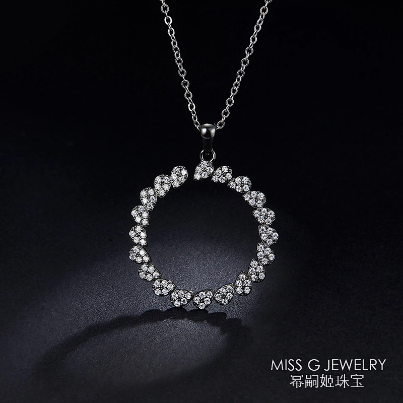 Silver pendant female silver jewelry item 925 Silver Diamond Fashion pure silver jewelry manufacturer missG jewelry