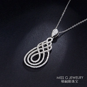 New S925 Silver Jewelry Zircon Necklace Hanging Necklace Silver Jewelry Processing Factory