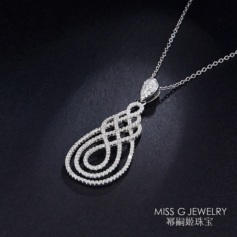 New S925 Silver Jewelry Zircon Necklace Hanging Necklace Silver Jewelry Processing Factory