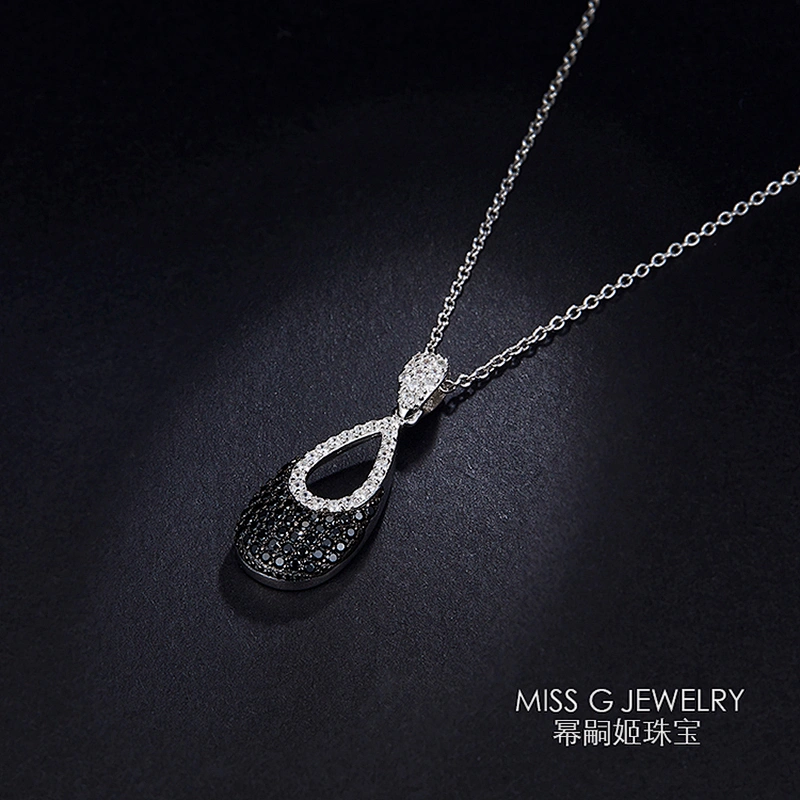 Zircon-inlaid droplet Pendant large jewelry factory,OEM/ODM Jewelry Trade processing customized,Wholesale jewelry manufacturer